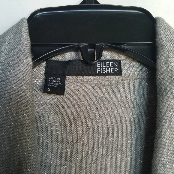 Eileen Fisher Gray Twinkle Linen Blazer - Picture 4 of 10
